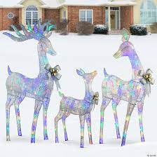 3 Piece Deer Family With Led Lights