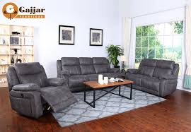 manual leather recliner sofa set