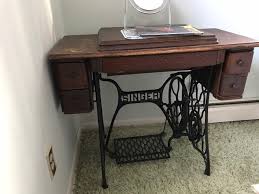 singer sewing machine repurposed into a