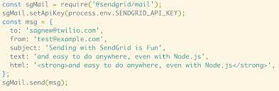 send emails in javascript node js