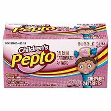 Details About Pepto Bismol Childrens Chew Tablets Bubble Gum 24ct