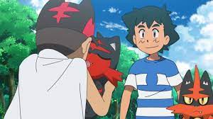 Ash Mentors Young Kukui in... - Lucario The Master Of Aura