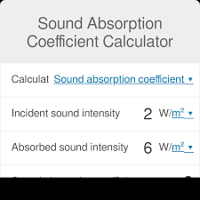 Sound Absorption Coefficient Calculator