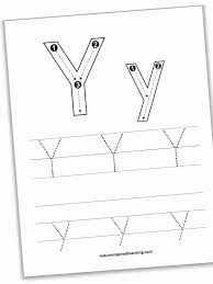 letter y tracing worksheets nature