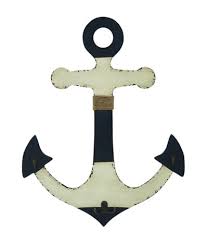 Wood Anchor Wall Hanging With Hooks