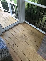 cleaning mortar dust from new wood deck