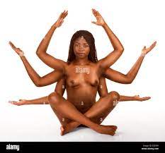 Mutant Goddess Kali, woman with six hands (nude Stock Photo - Alamy