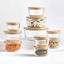 20 Piece Round Glass Containers With
