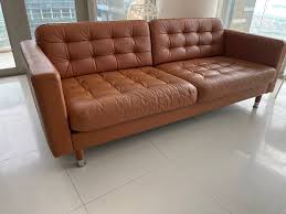 Leather Sofa Ikea Landskrona 3 Seater