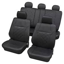 Black Leatherette Luxury Car Seat Cover