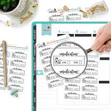 Daily Medication Tracker Planner Stickers Bee U Tiful Planner Stickers