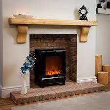 Rustic Curved Corbel Oak Beam Mantel