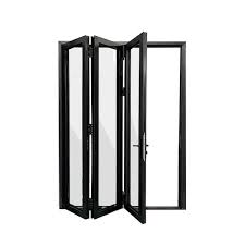 Eris Bifold Doors 72 In X 80 In Low E Argon Black Aluminum Folding Right Hand Outswing Patio Door Bfo 7280 3r