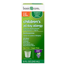 Basic Care Childrens All Day Allergy Cetirizine Hcl Oral Solution 8 Ounce