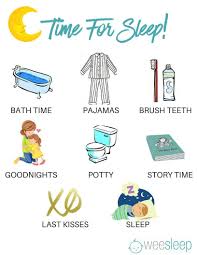 Bedtime Visual Routine Chart For Toddlers Toddler Bedtime