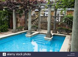 Swimming Pool With Classical Columns