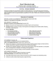 Civil Engineer Resume Engineering Resume Templates Civil