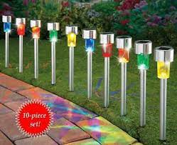 solar powered colorful led stainless