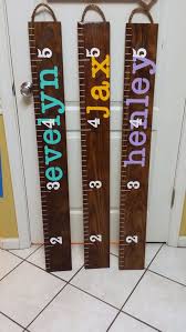Custom Painted Ruler Growth Chart Wood Growth Chart Baby