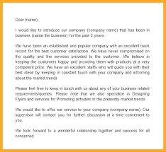 Sample Business Introduction Letters Of Company Letter New To