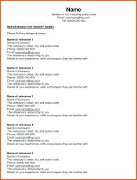 Reference Page Example For Resume Sample Sheet Of Resumes Template