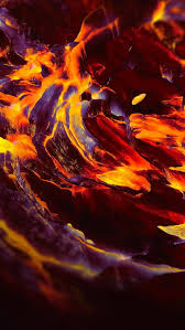 molten lava art fire red nature hd