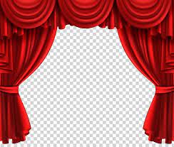 red theatre curtain realistic scene