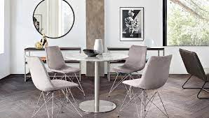Round Dining Table With Faux Marble
