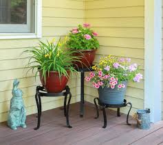 Set Of 3 Patio Planter Stands Wrought