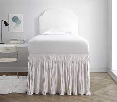 Our 3 panel bed skirts keep your room tidy looking & storage accessible. Neutral Dorm Room Bedding College Bed Skirt Panel With Ties Off White Jet Stream Twin Xl Bedding Decor