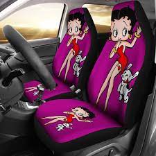 Betty Boop With Dogs Purple Theme Car