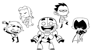 Free, printable coloring pages for adults that are not only fun but extremely relaxing. Teen Titans Go Chibi Online Coloring Pages