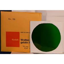 Kodak Wratten Gelatin Filter No 99 Green Vgc In Packet 75mm