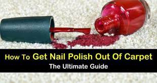 get nail polish out of carpet