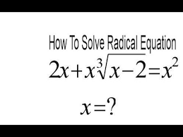 Solving Radical Equation