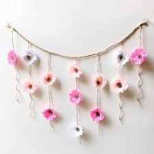 Crepe Paper Flower Wall Hanging
