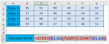 how to calculate standard error of the