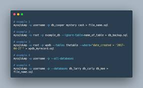 the complete mysqldump guide with