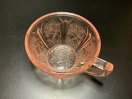 pink depression glass tea cup vintage