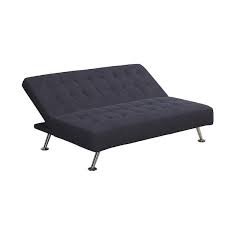 dark blue upholstered sofa futon