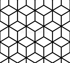 Geometric Pattern Cube Seamless Pattern Geometric Line Background  gambar png