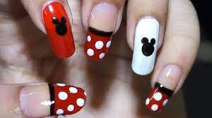 Nail Art at Home - Easy & Cool Mickey Mouse design in steps - YouTube