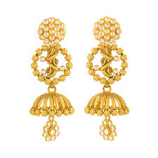 22ct gold indian earrings 916 1130