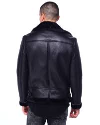 Buy Faux Shearling Moto Jacket Mens Outerwear From Buyers