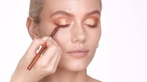 copper eyeshadow metallic eyeliner