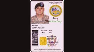 Service members, retirees, dod civilians and former members have their information fed to deers through automated data feeds. 19 Format Us Army Id Card Template Maker By Us Army Id Card Template Cards Design Templates