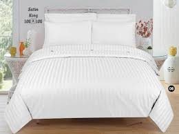 King Size Cotton White Hotel Bed Sheet