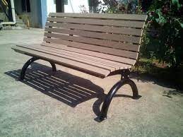 wooden and metal garden bench size
