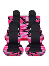 Camouflage And Black Car Seat Covers W