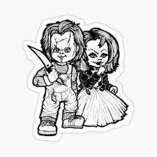 15 best chucky s bride images from chucky and tiffany coloring pages. Childs Play Chucky Stickers Redbubble